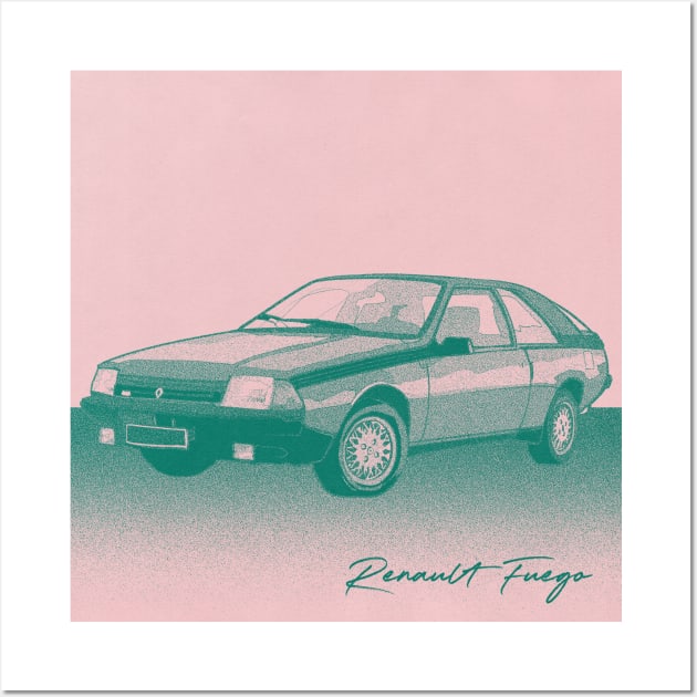 Renault Fuego ---- Classic 80s Car Design Wall Art by unknown_pleasures